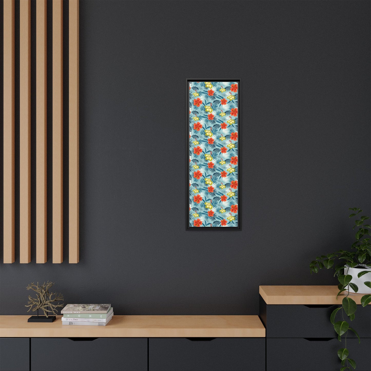 Tropical Summer Framed Matte Canvas Art