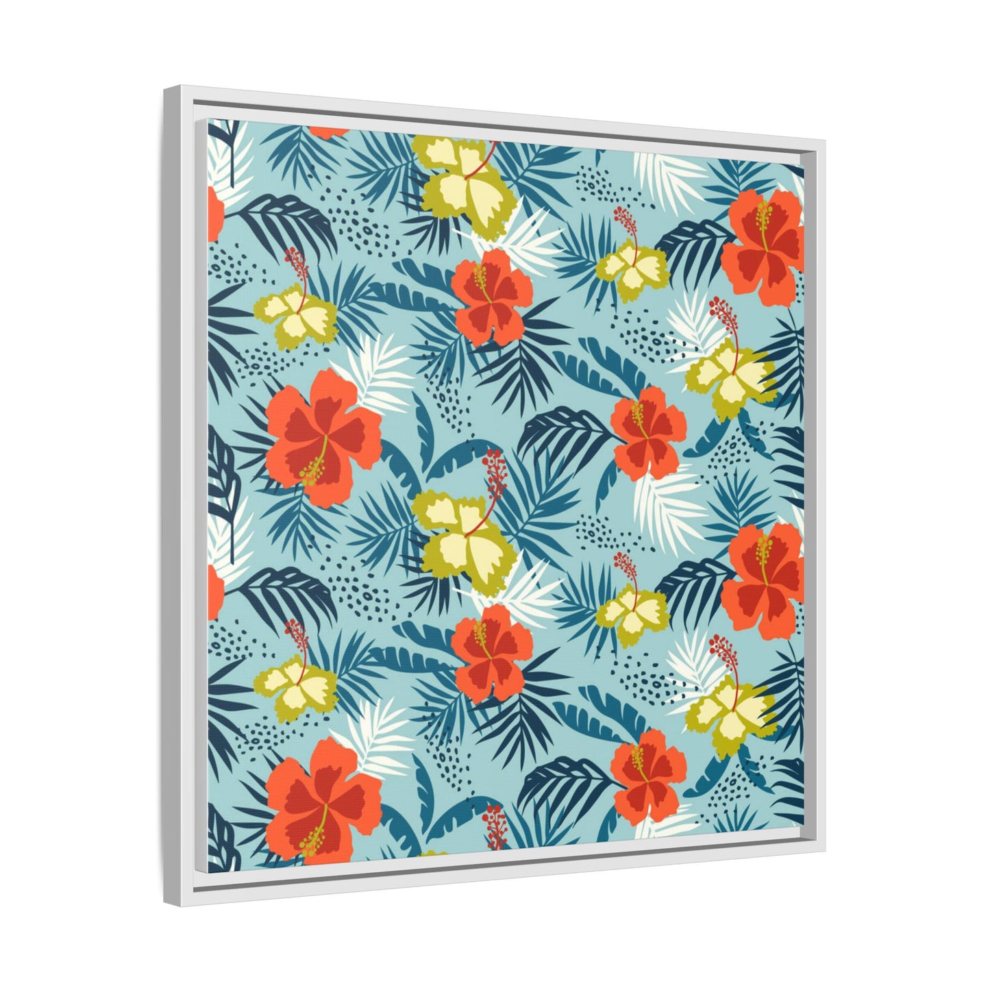 Tropical Summer Framed Matte Canvas Art