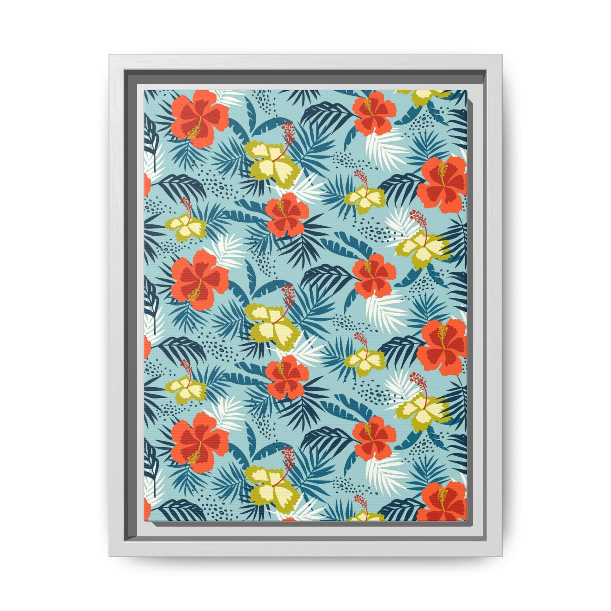 Tropical Summer Framed Matte Canvas Art