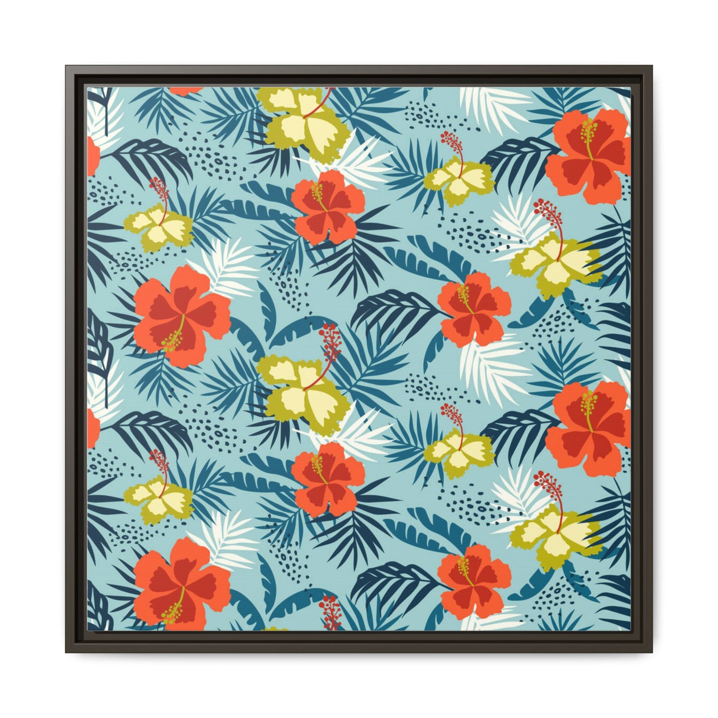 Tropical Summer Framed Matte Canvas Art