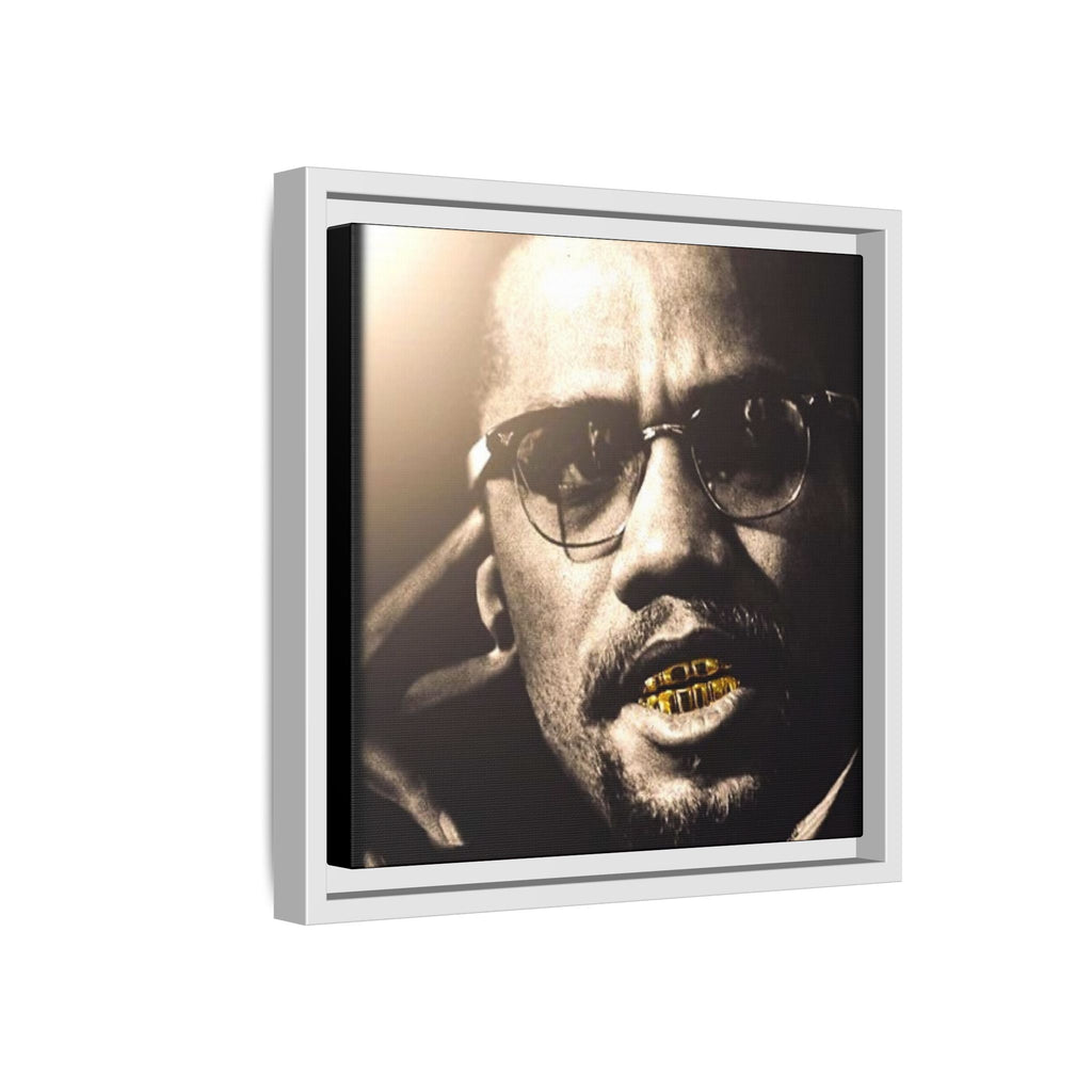 Malcom X  Matte Canvas, Framed (Multi-color)