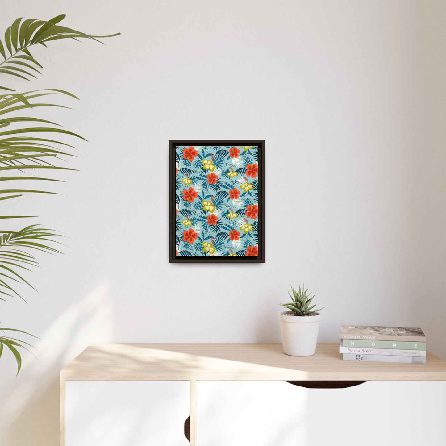 Tropical Summer Framed Matte Canvas Art