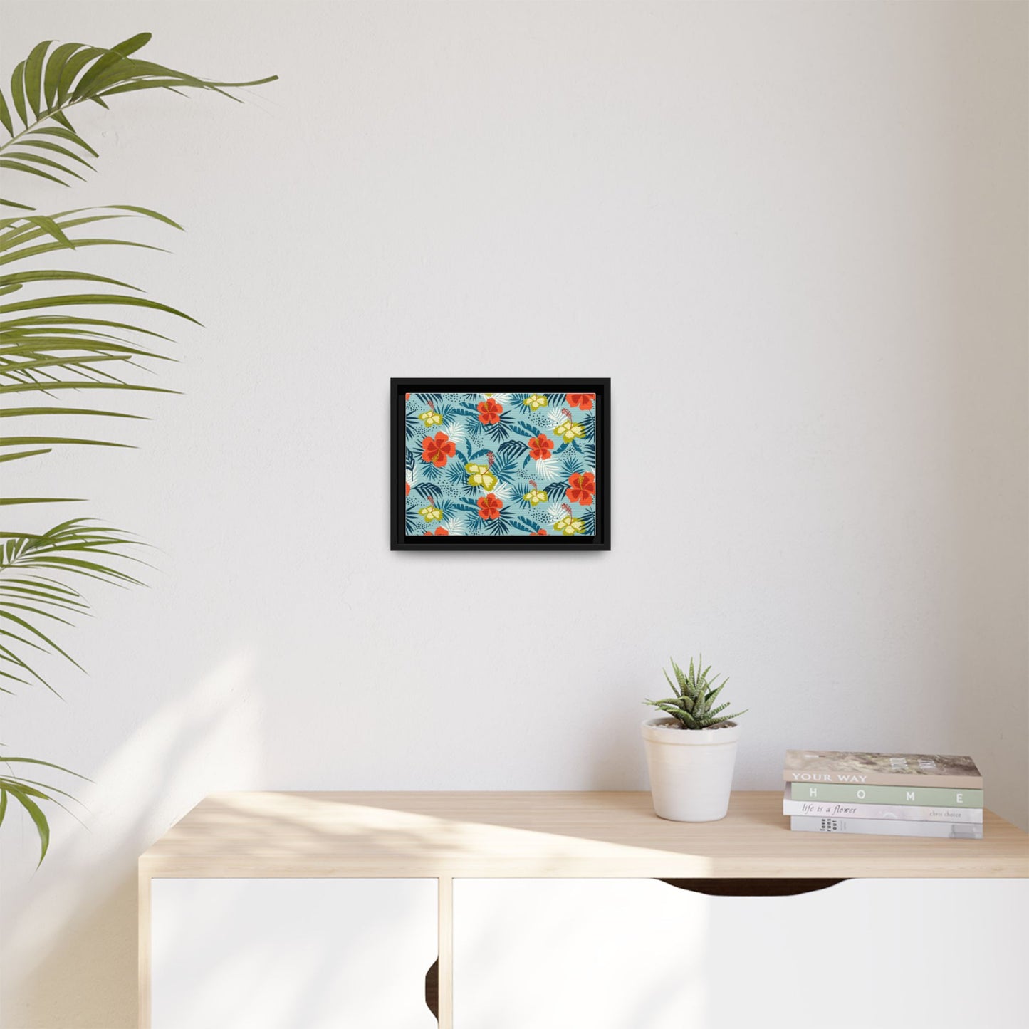 Tropical Summer Framed Matte Canvas Art