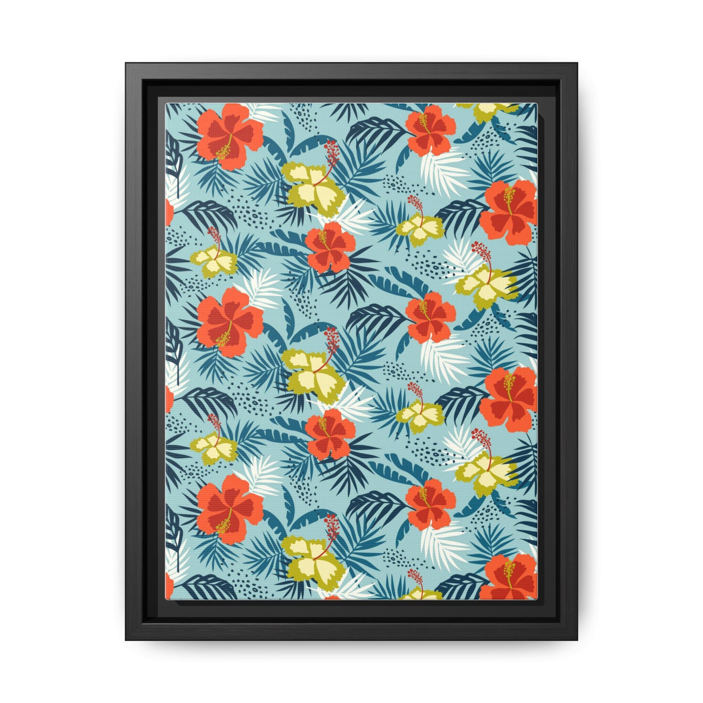 Tropical Summer Framed Matte Canvas Art