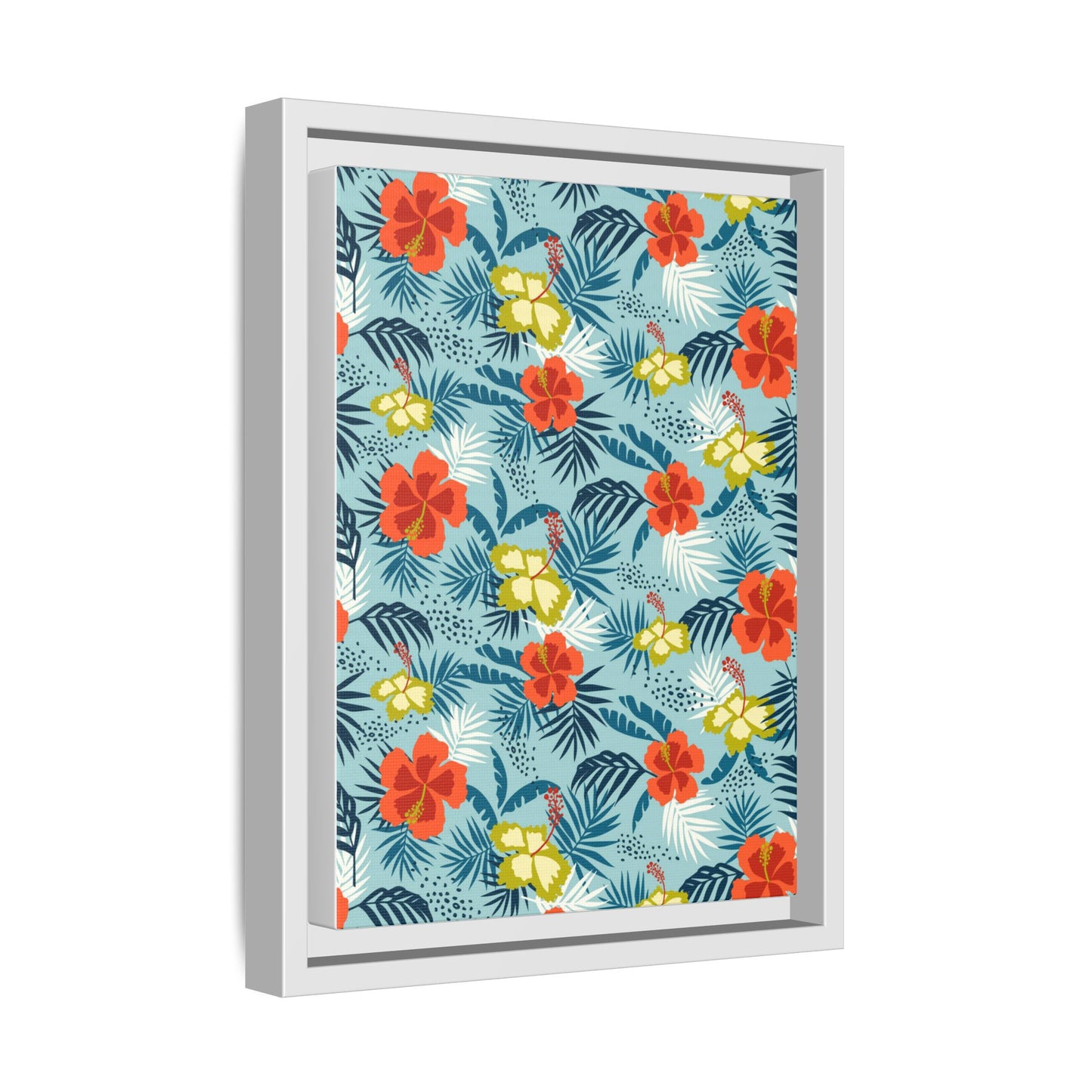 Tropical Summer Framed Matte Canvas Art