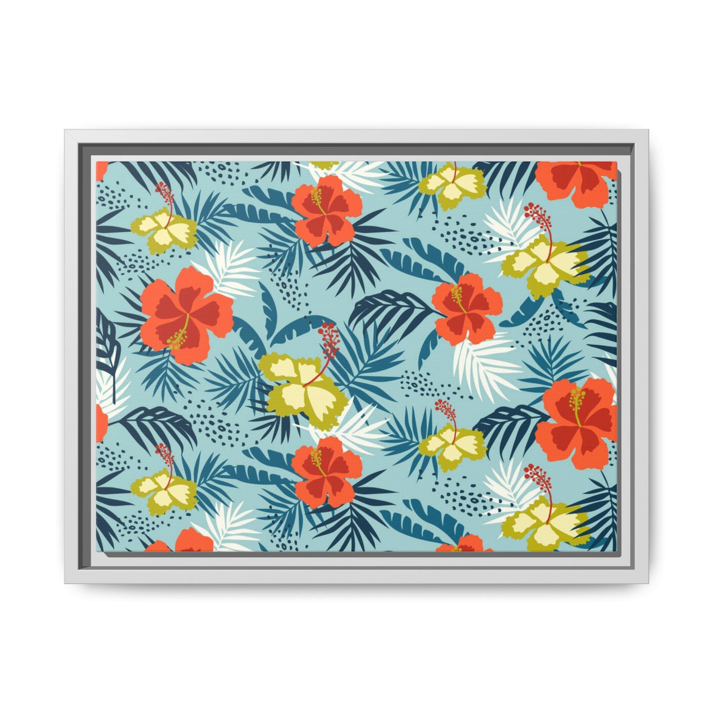 Tropical Summer Framed Matte Canvas Art