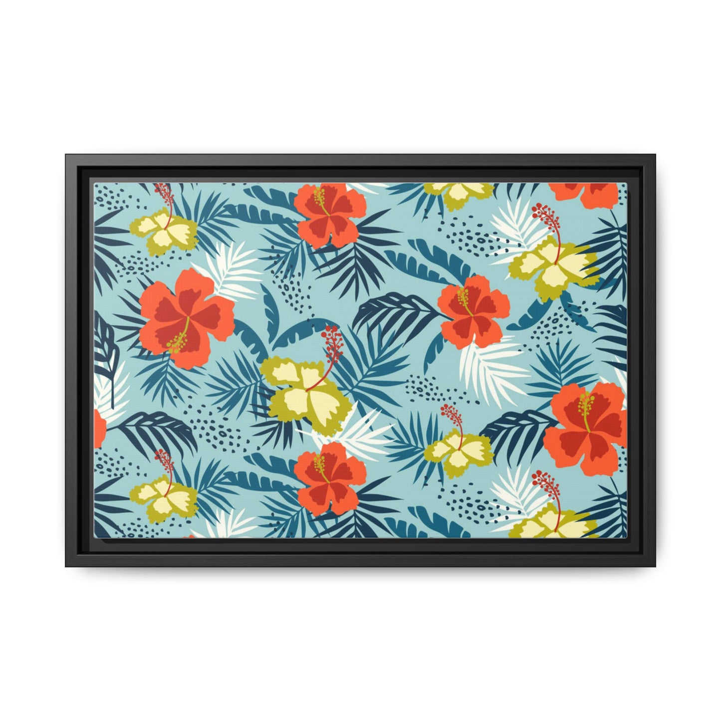 Tropical Summer Framed Matte Canvas Art