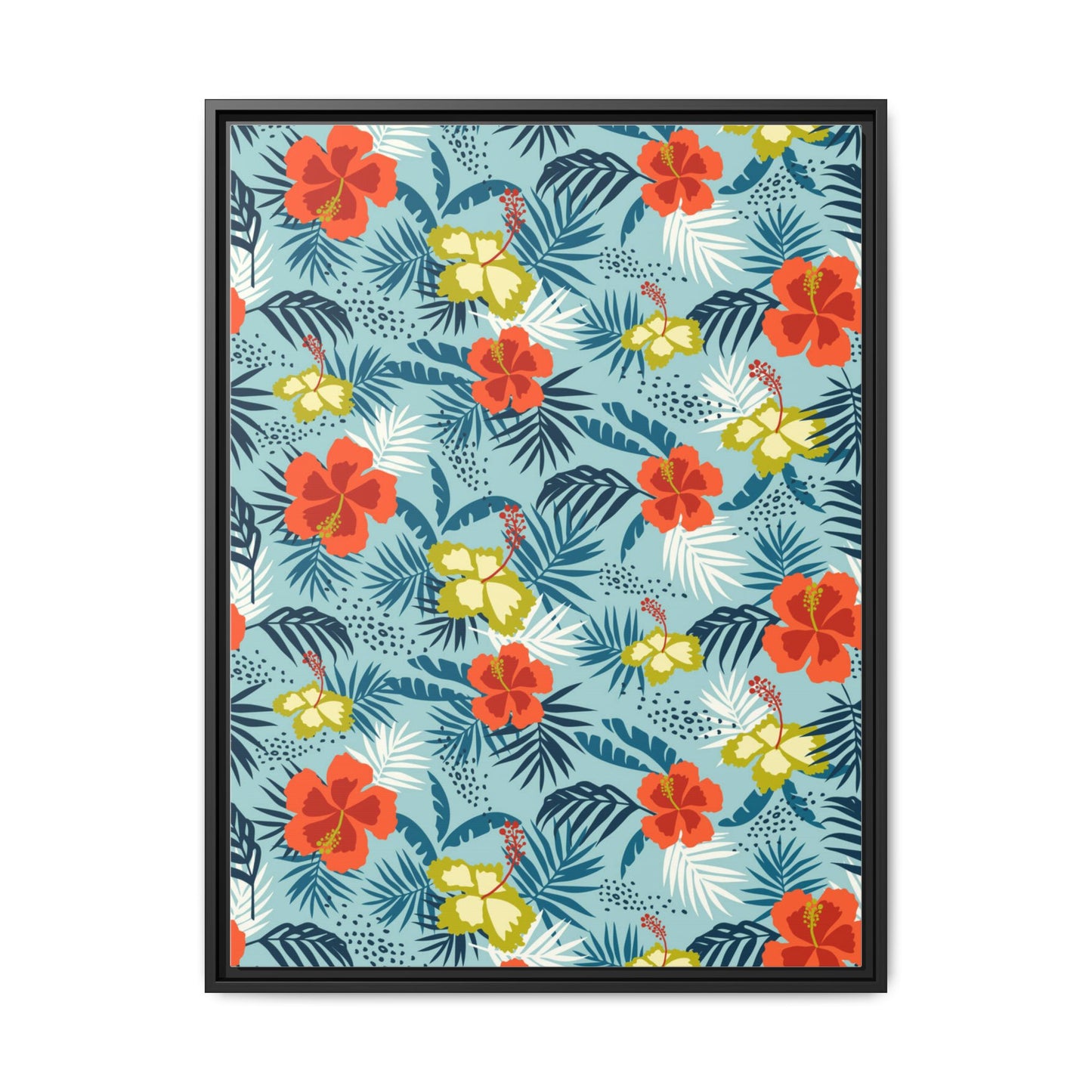 Tropical Summer Framed Matte Canvas Art
