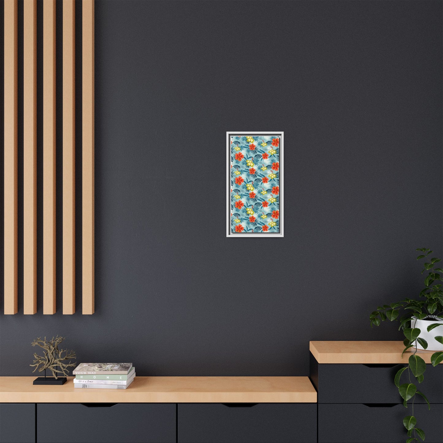 Tropical Summer Framed Matte Canvas Art