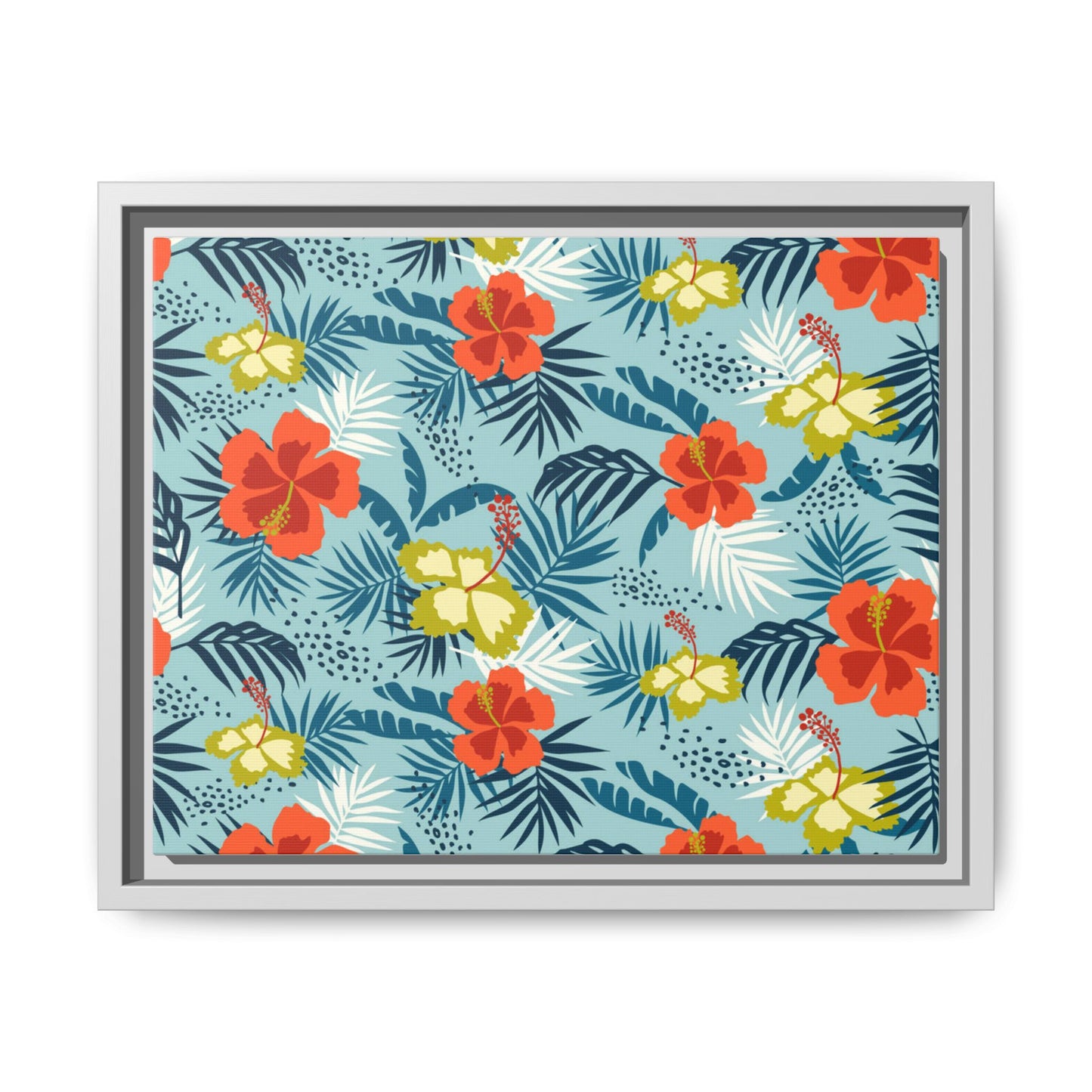 Tropical Summer Framed Matte Canvas Art