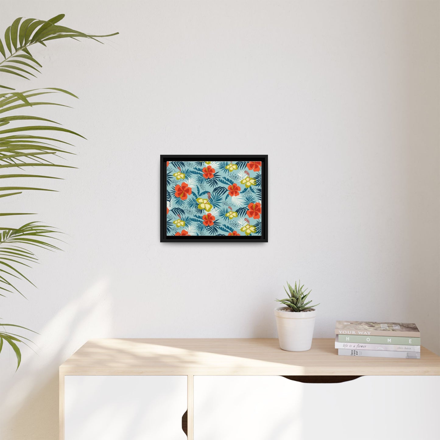 Tropical Summer Framed Matte Canvas Art