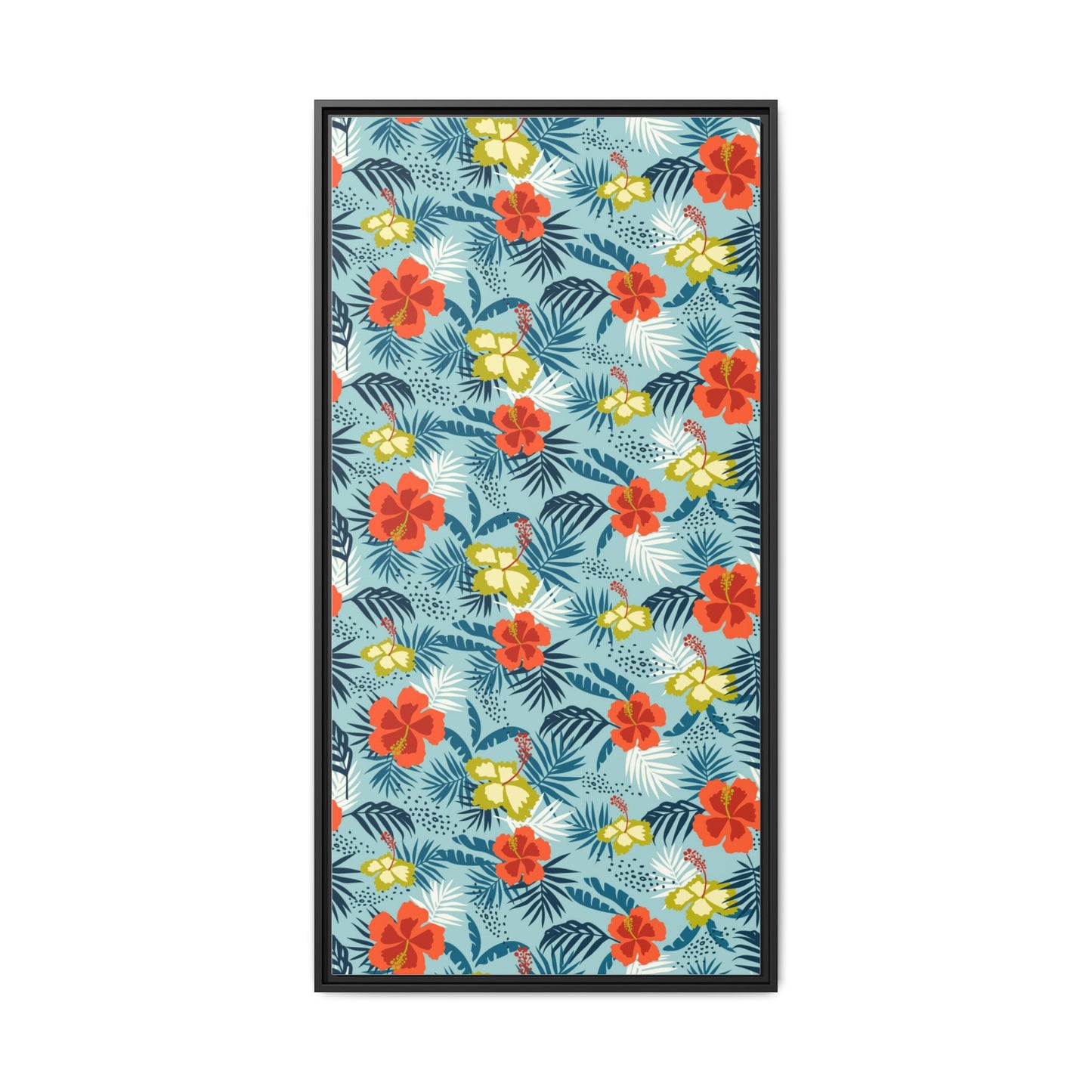 Tropical Summer Framed Matte Canvas Art