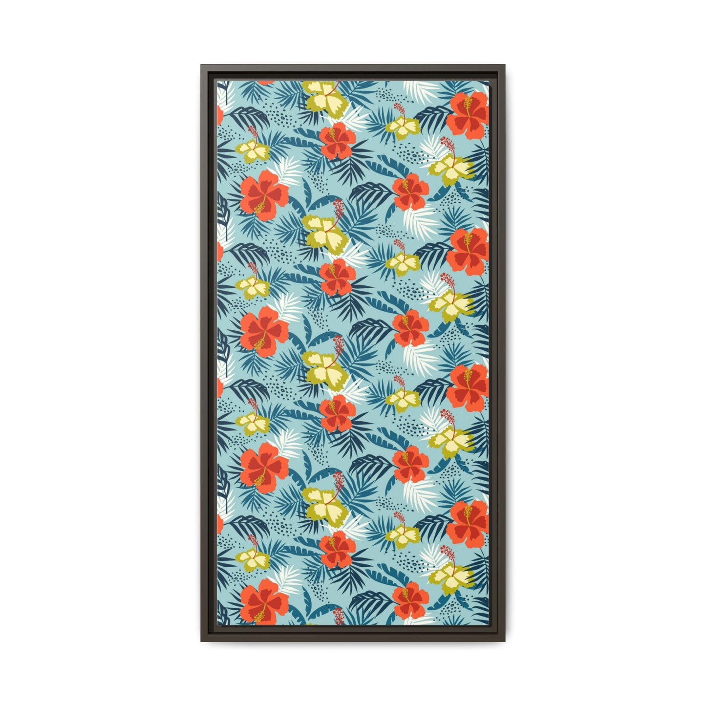 Tropical Summer Framed Matte Canvas Art