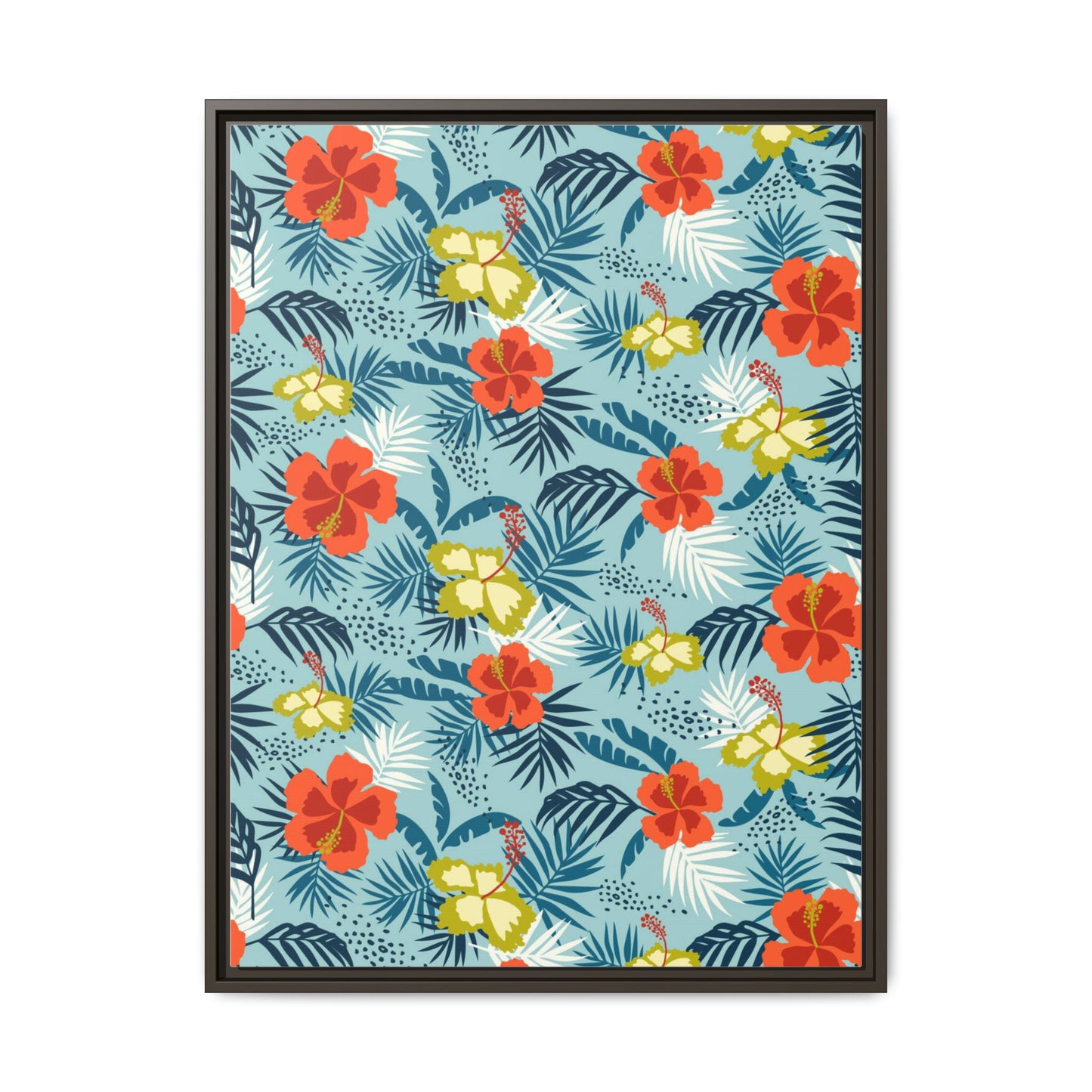 Tropical Summer Framed Matte Canvas Art