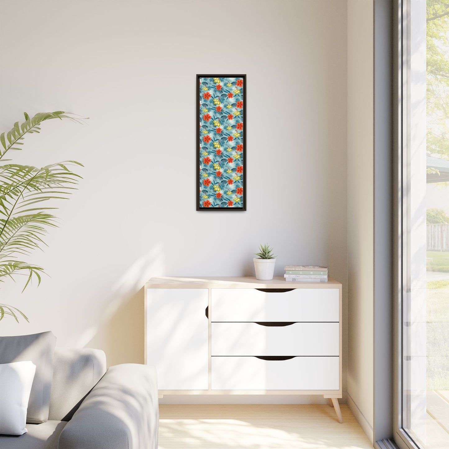 Tropical Summer Framed Matte Canvas Art