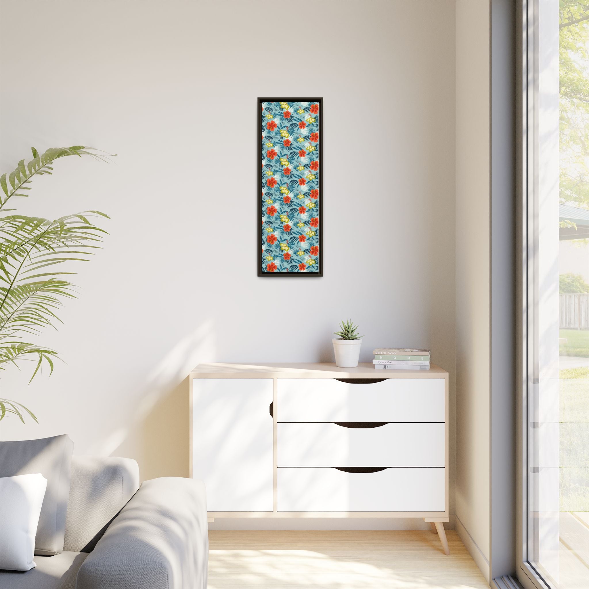 Tropical Summer Framed Matte Canvas Art