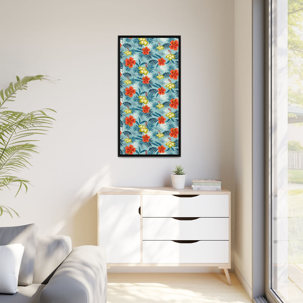 Tropical Summer Framed Matte Canvas Art