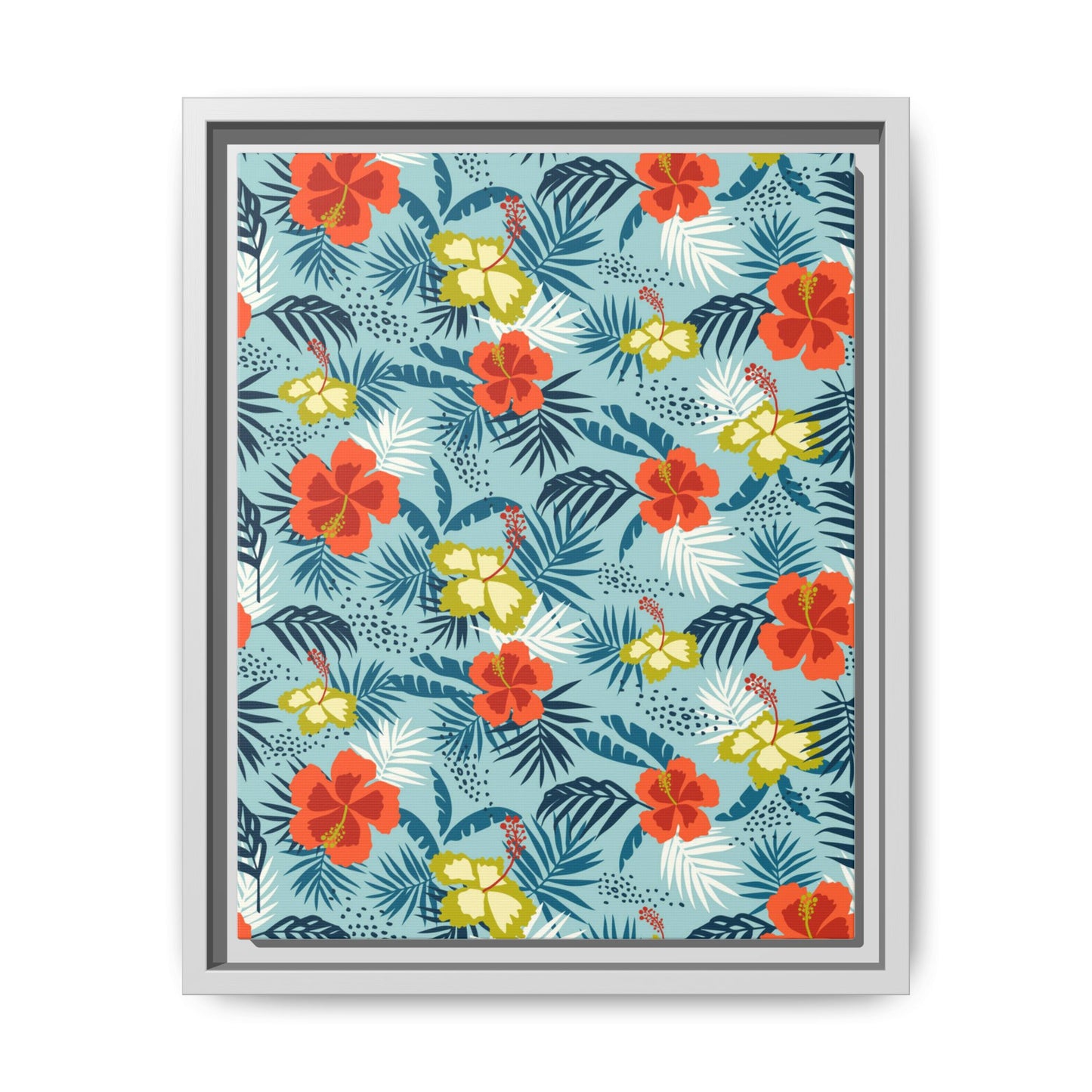 Tropical Summer Framed Matte Canvas Art