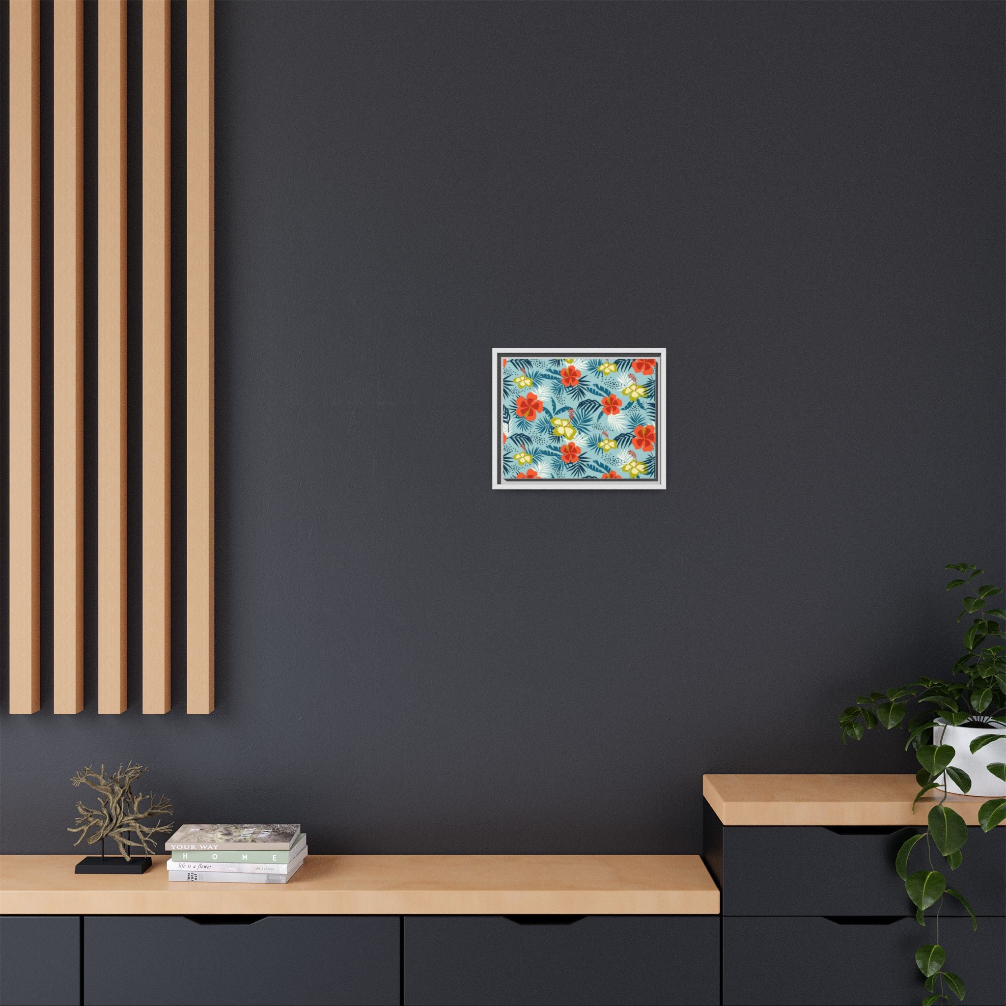 Tropical Summer Framed Matte Canvas Art