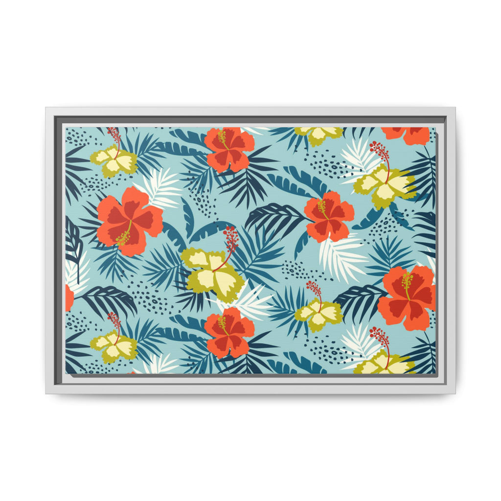 Tropical Summer Framed Matte Canvas Art