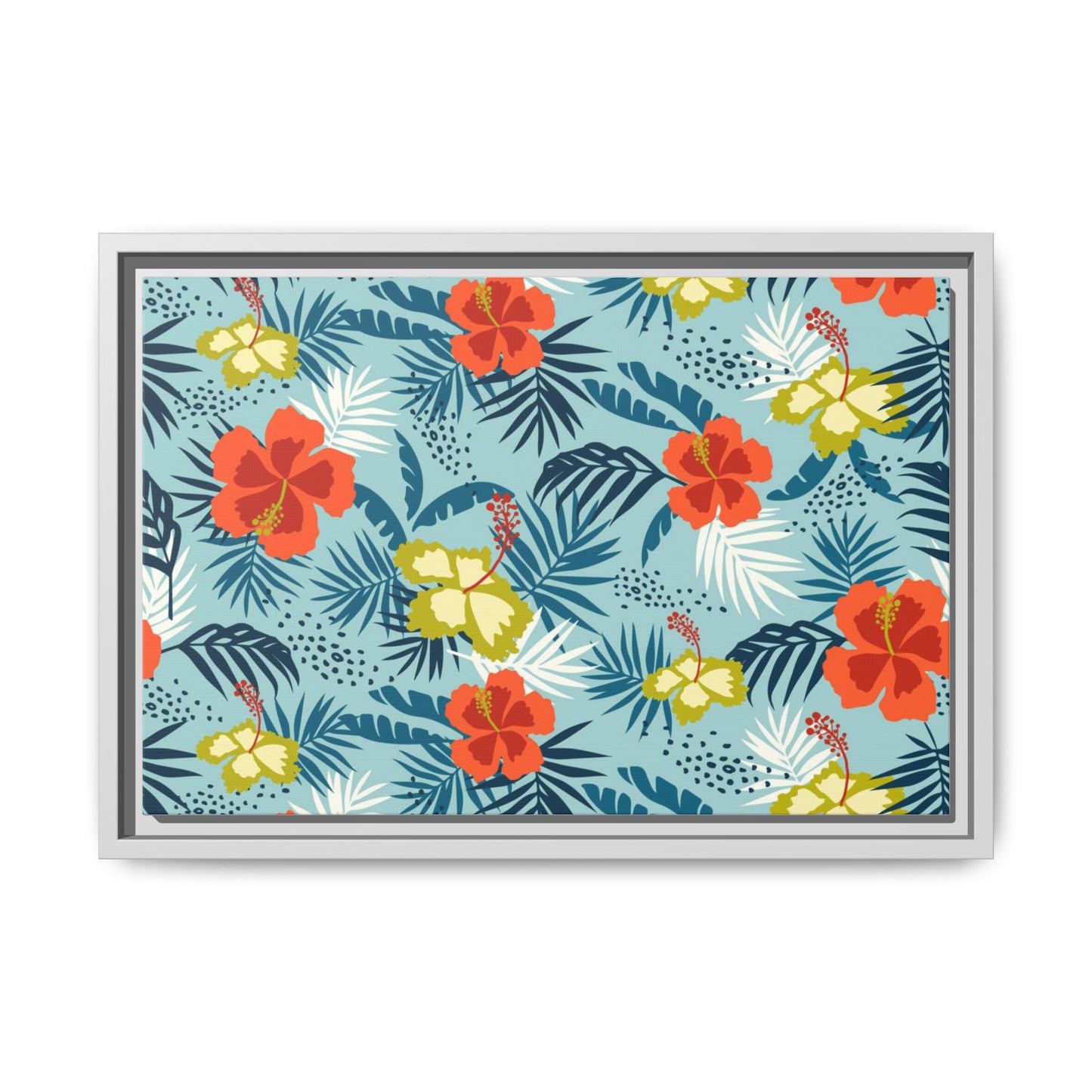 Tropical Summer Framed Matte Canvas Art