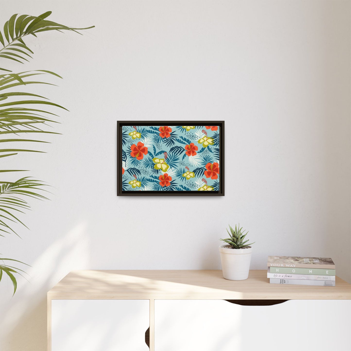 Tropical Summer Framed Matte Canvas Art