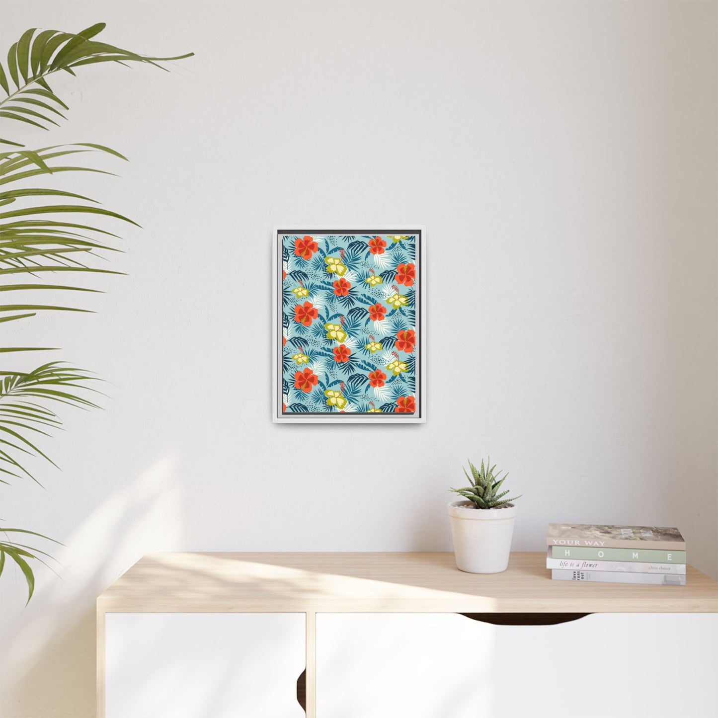 Tropical Summer Framed Matte Canvas Art