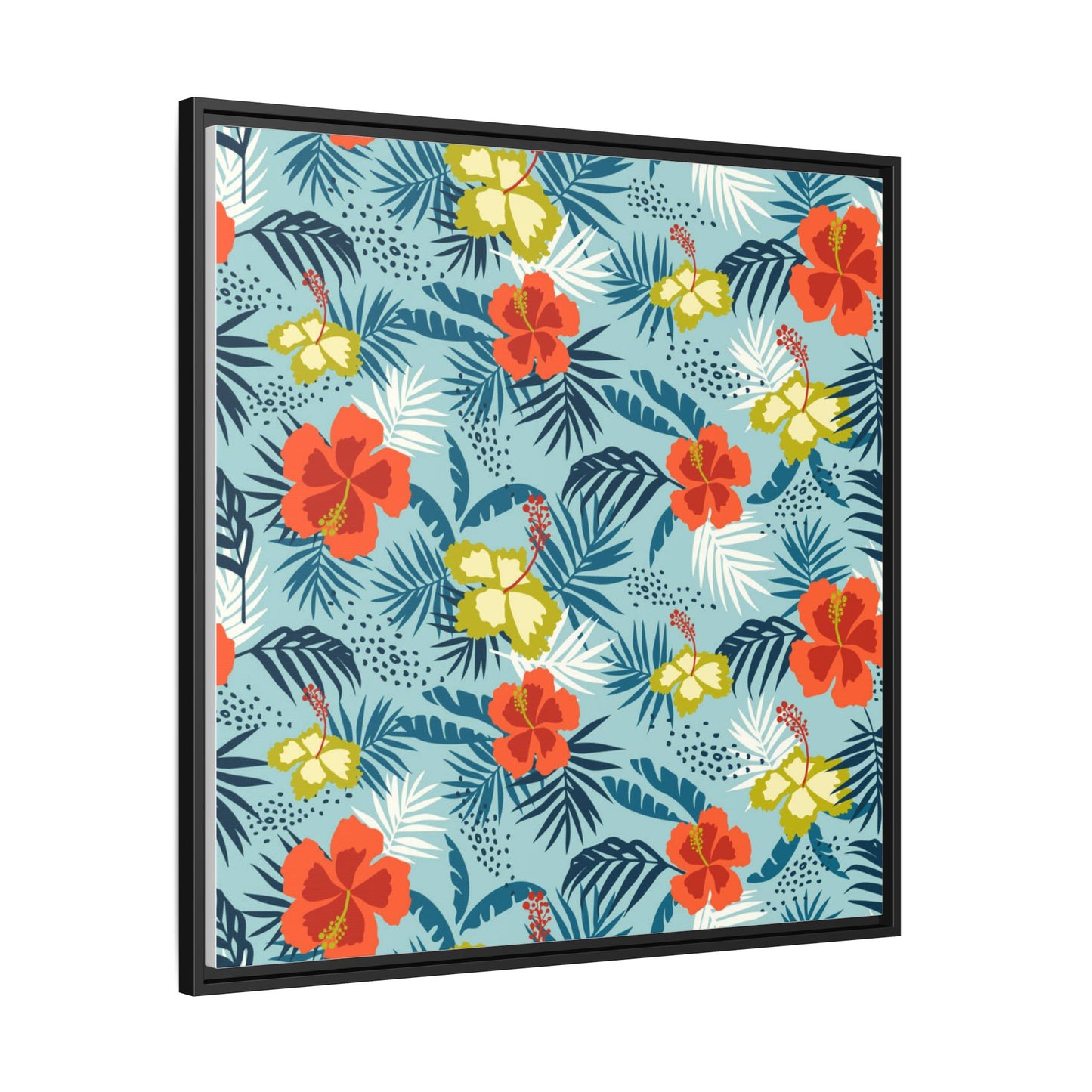 Tropical Summer Framed Matte Canvas Art