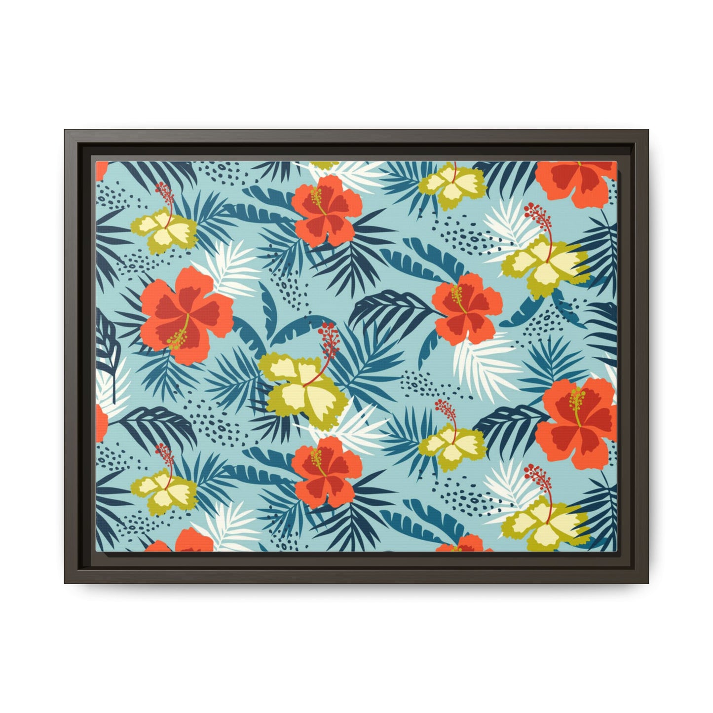 Tropical Summer Framed Matte Canvas Art
