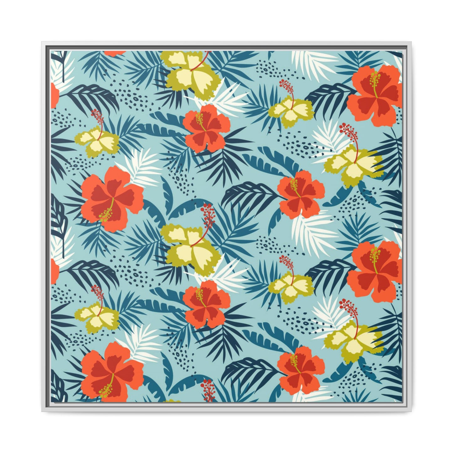 Tropical Summer Framed Matte Canvas Art