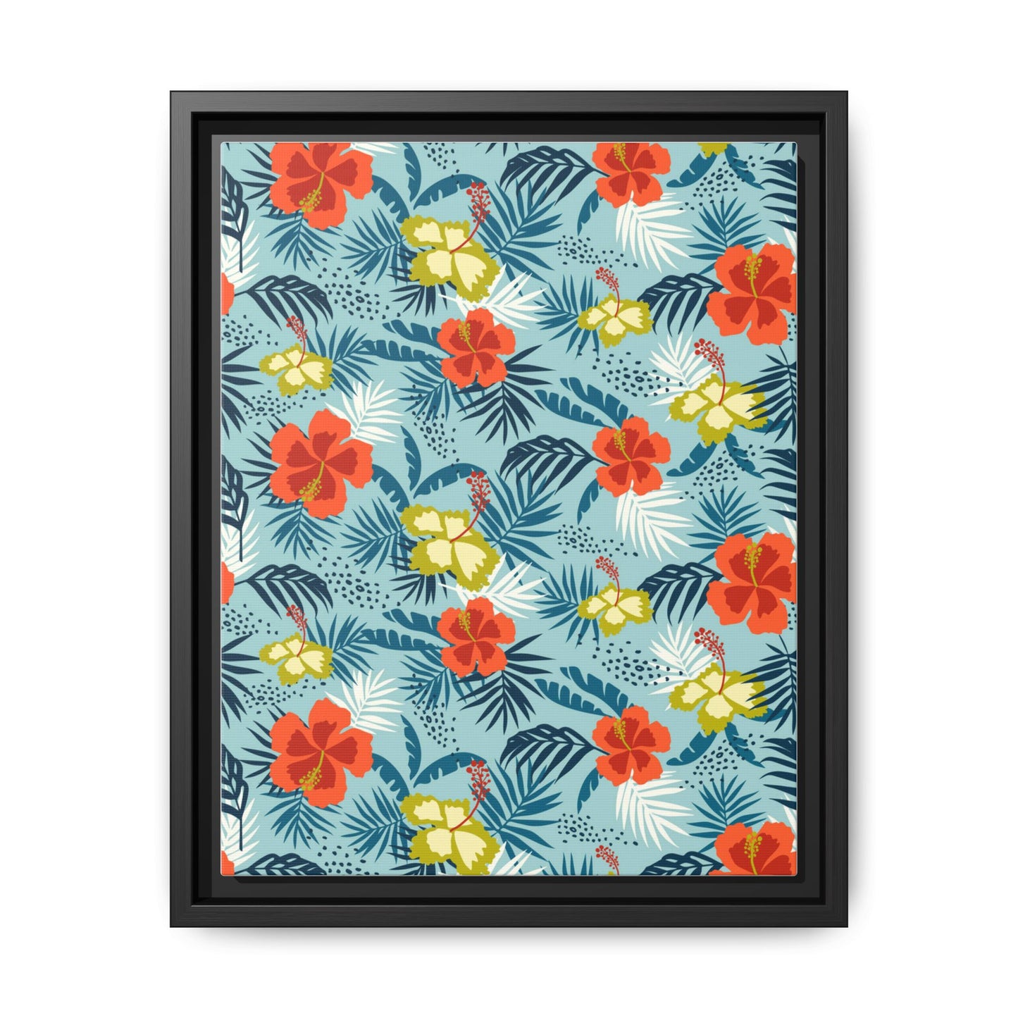 Tropical Summer Framed Matte Canvas Art