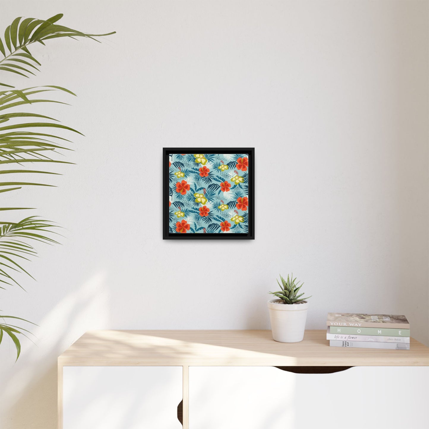 Tropical Summer Framed Matte Canvas Art