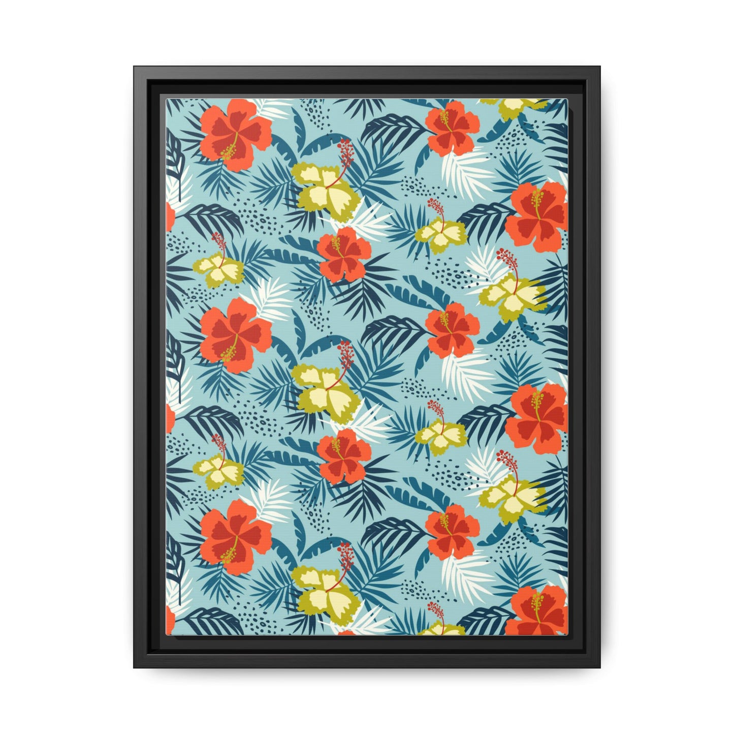 Tropical Summer Framed Matte Canvas Art