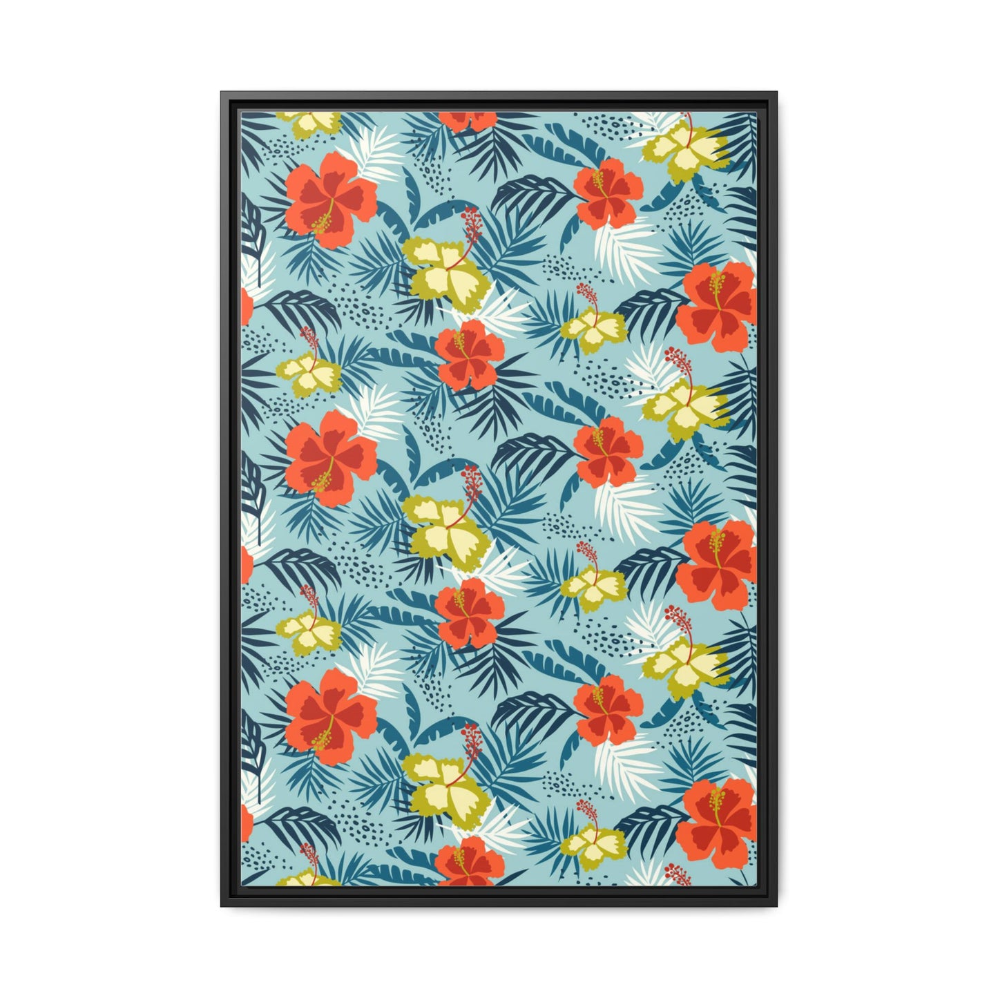 Tropical Summer Framed Matte Canvas Art