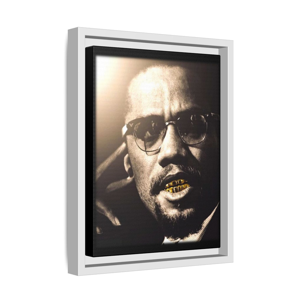 Malcom X  Matte Canvas, Framed (Multi-color)