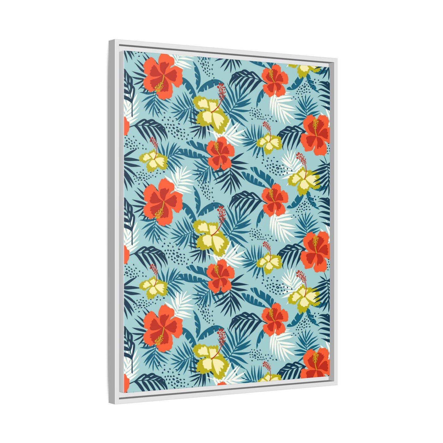 Tropical Summer Framed Matte Canvas Art
