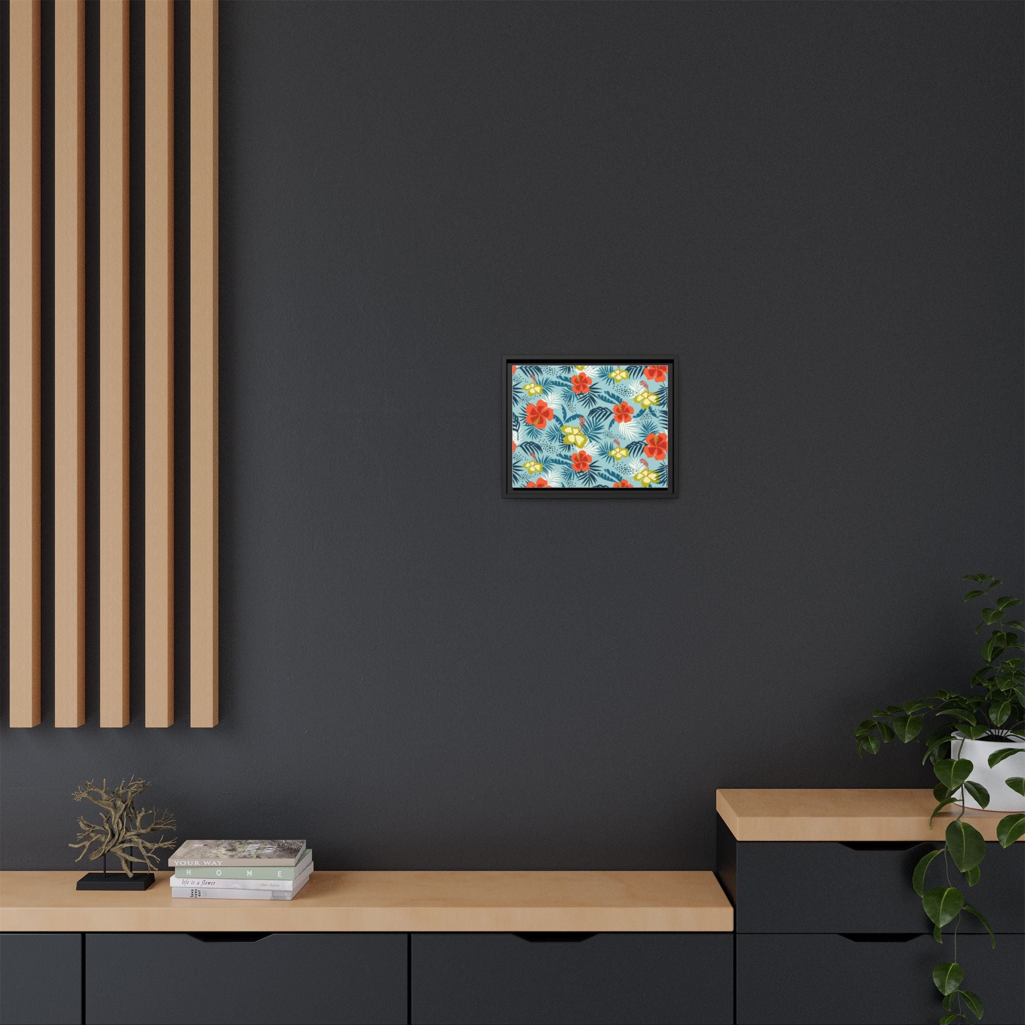 Tropical Summer Framed Matte Canvas Art