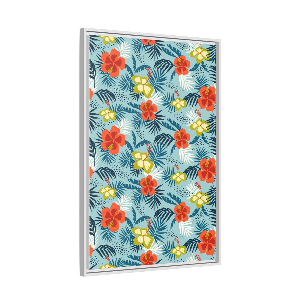 Tropical Summer Framed Matte Canvas Art