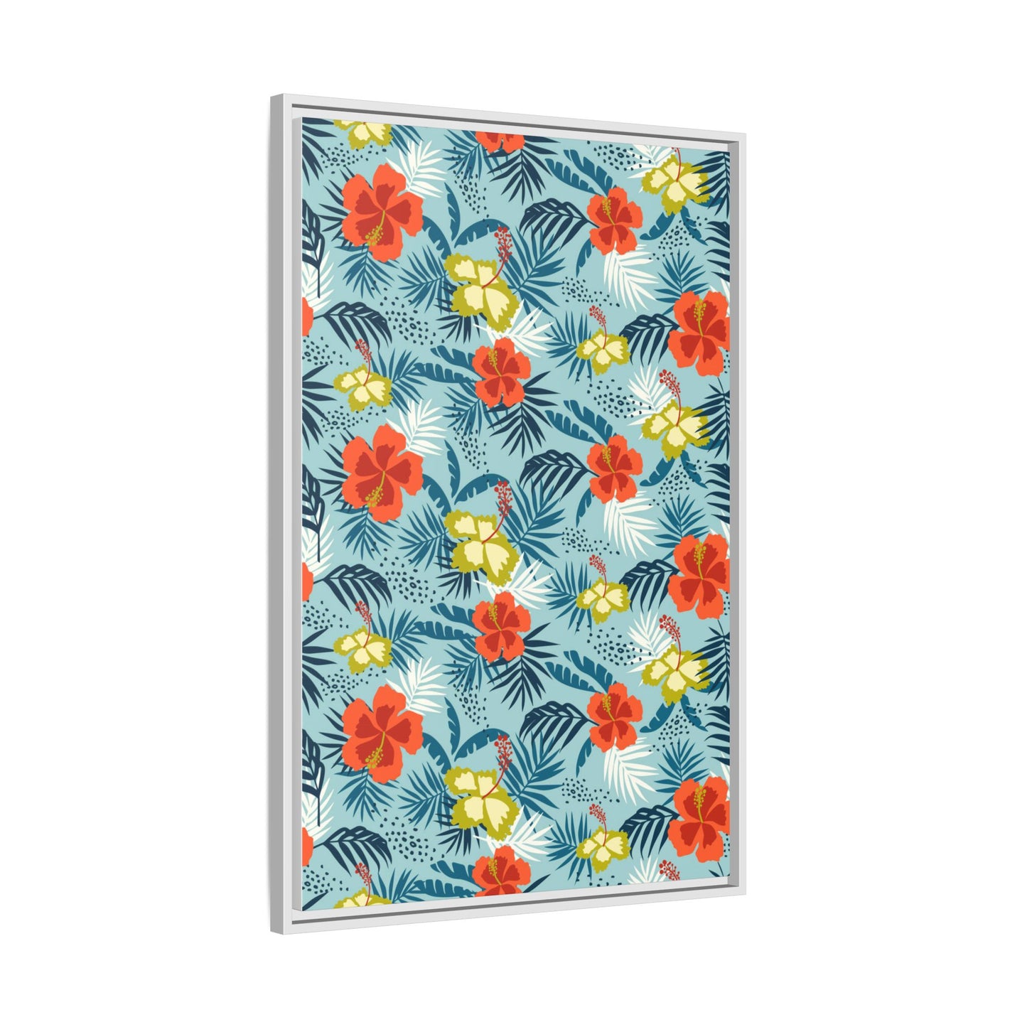 Tropical Summer Framed Matte Canvas Art