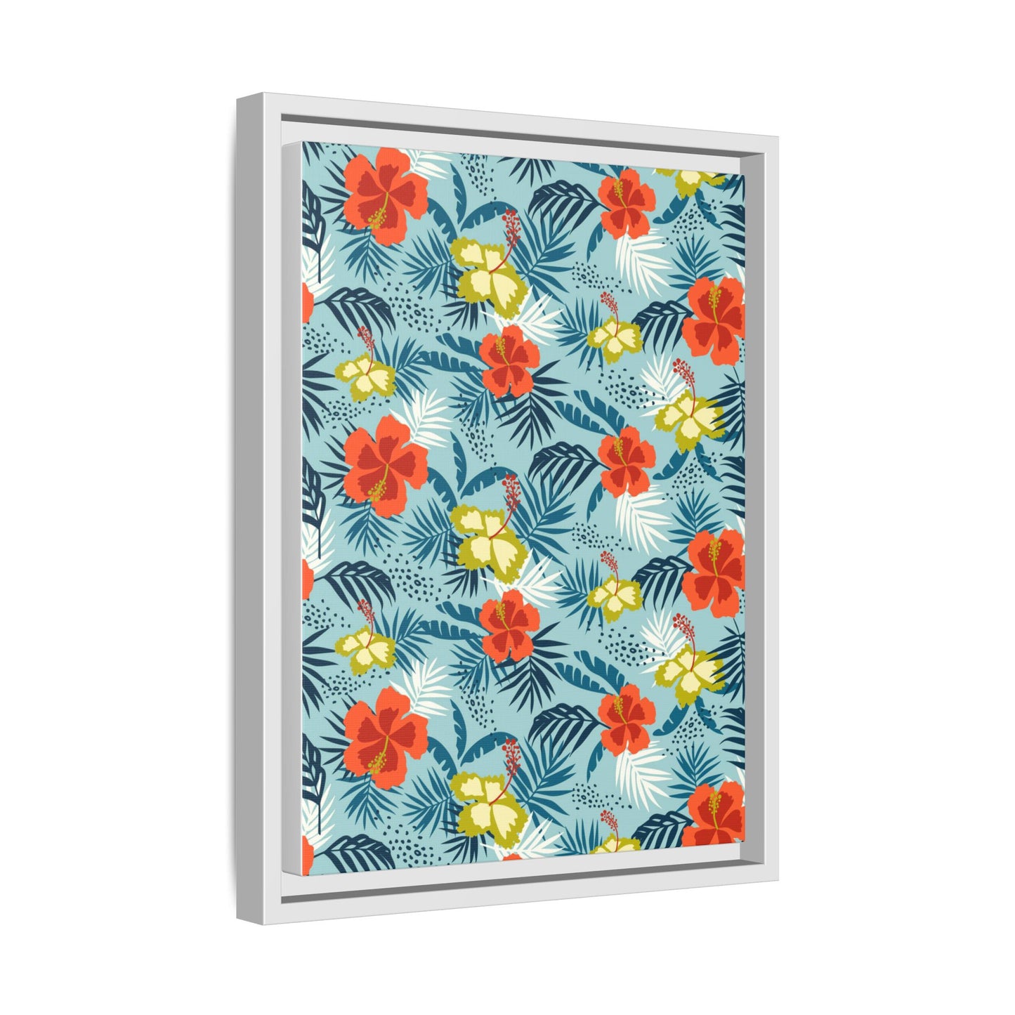 Tropical Summer Framed Matte Canvas Art