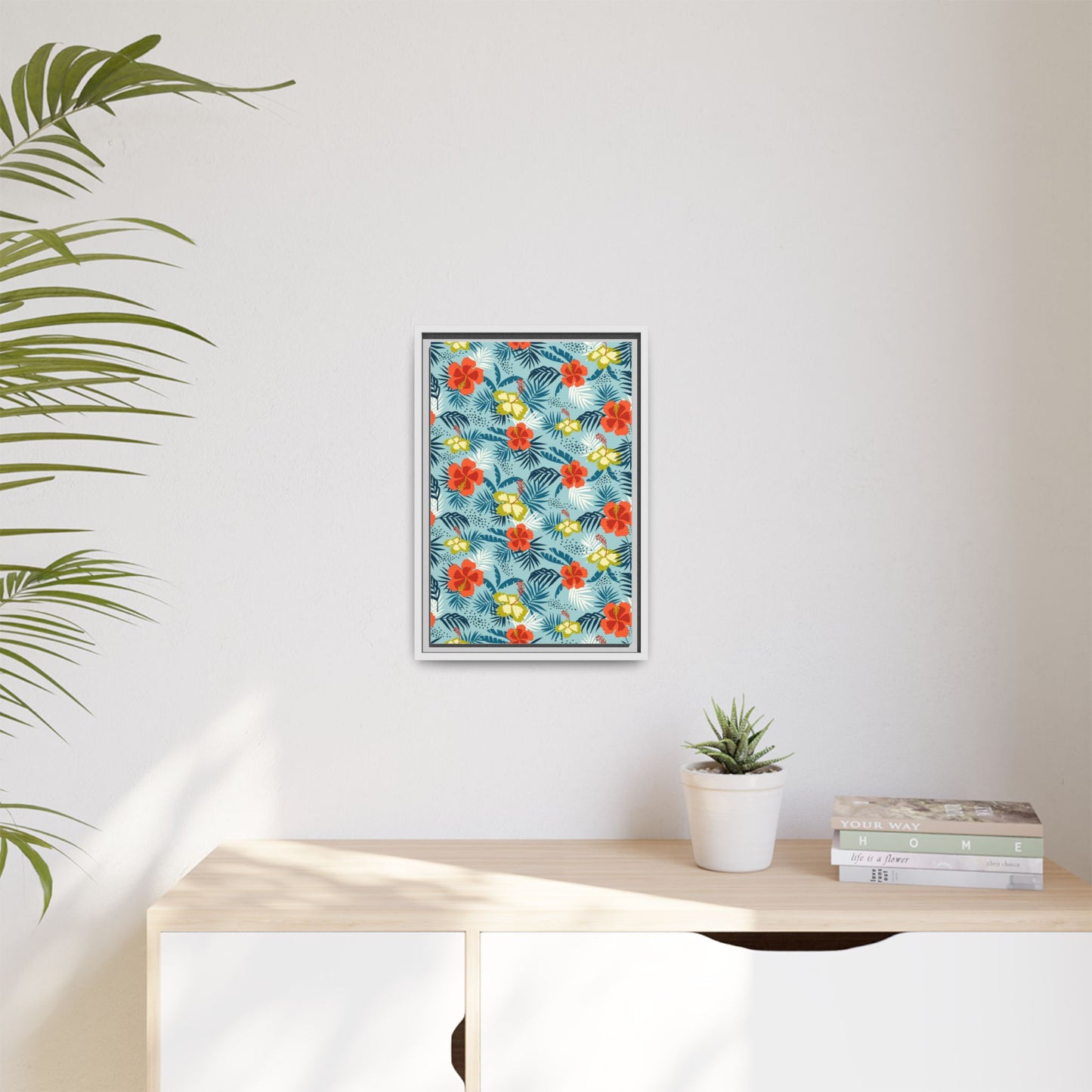 Tropical Summer Framed Matte Canvas Art