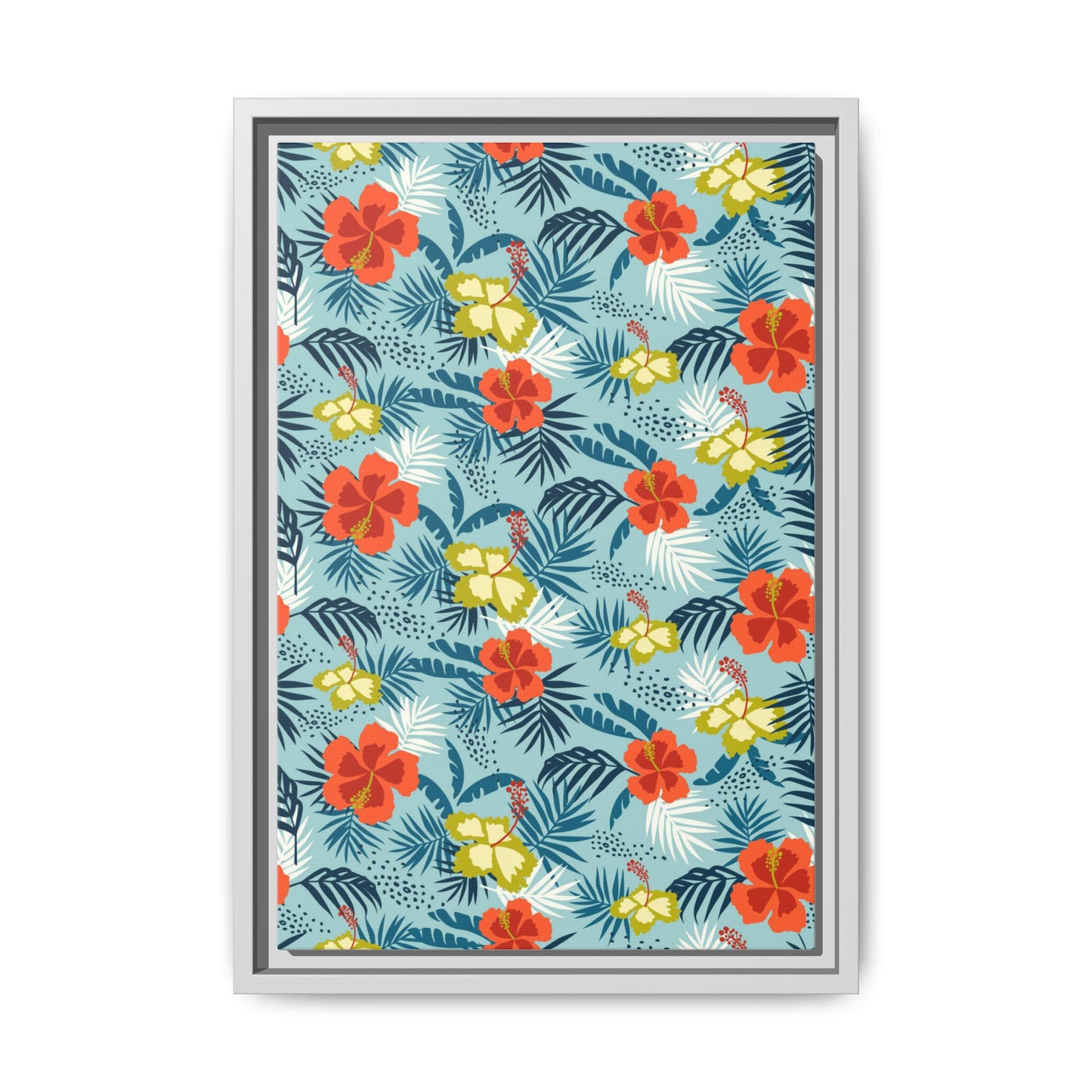 Tropical Summer Framed Matte Canvas Art