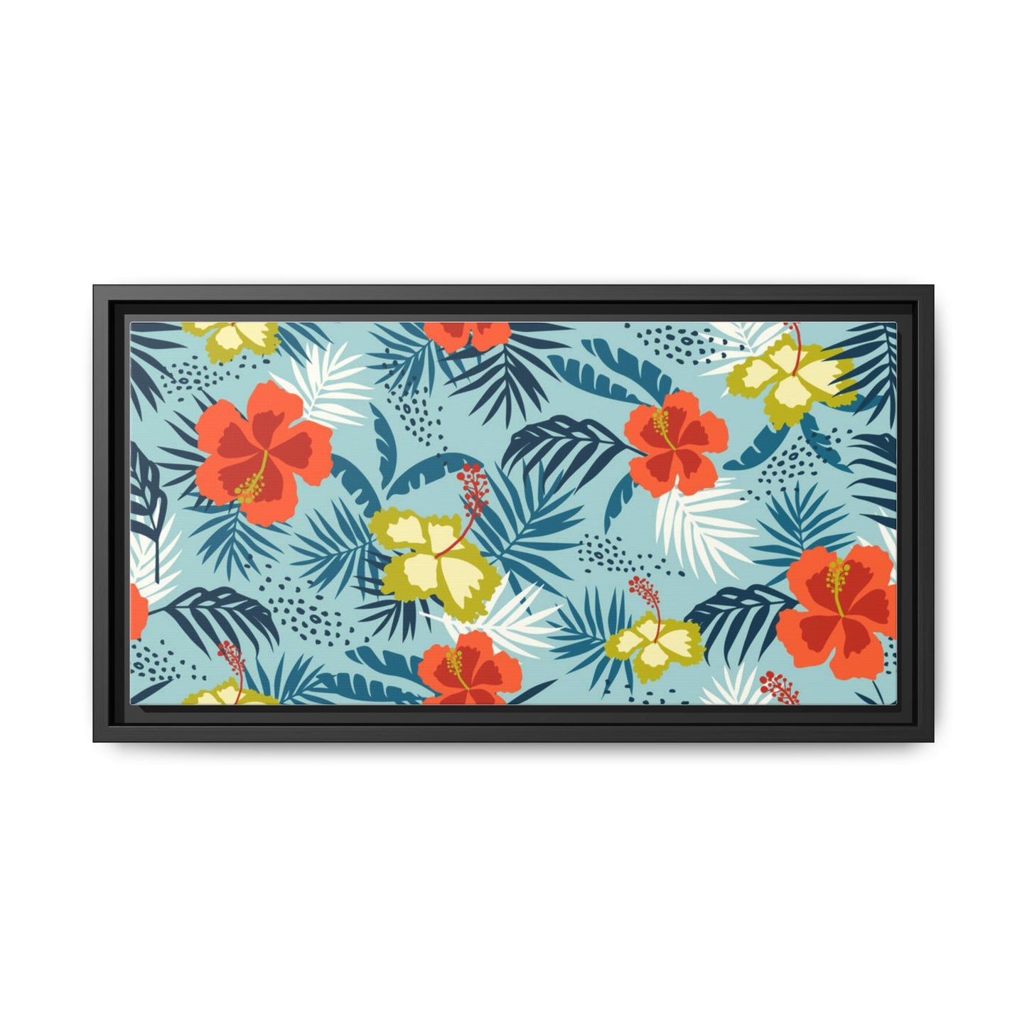Tropical Summer Framed Matte Canvas Art
