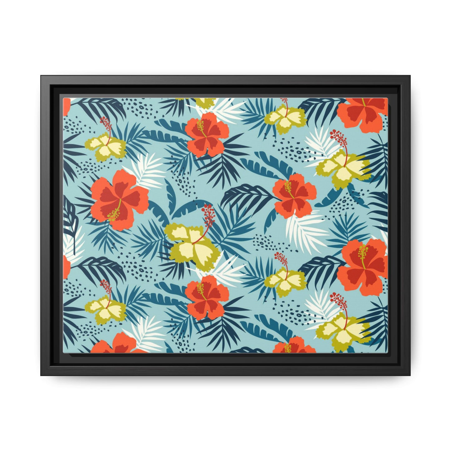 Tropical Summer Framed Matte Canvas Art