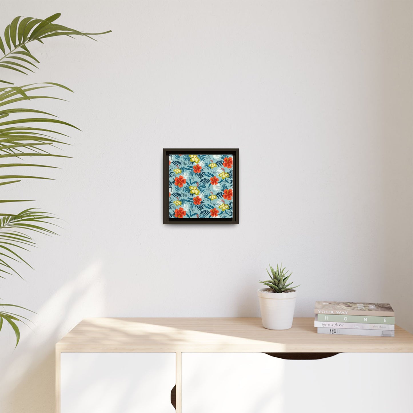 Tropical Summer Framed Matte Canvas Art