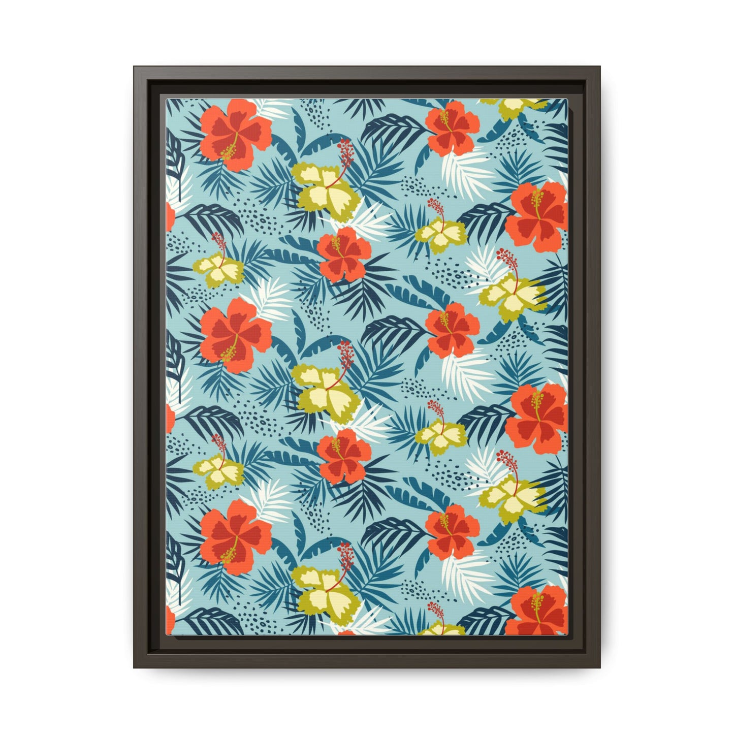 Tropical Summer Framed Matte Canvas Art