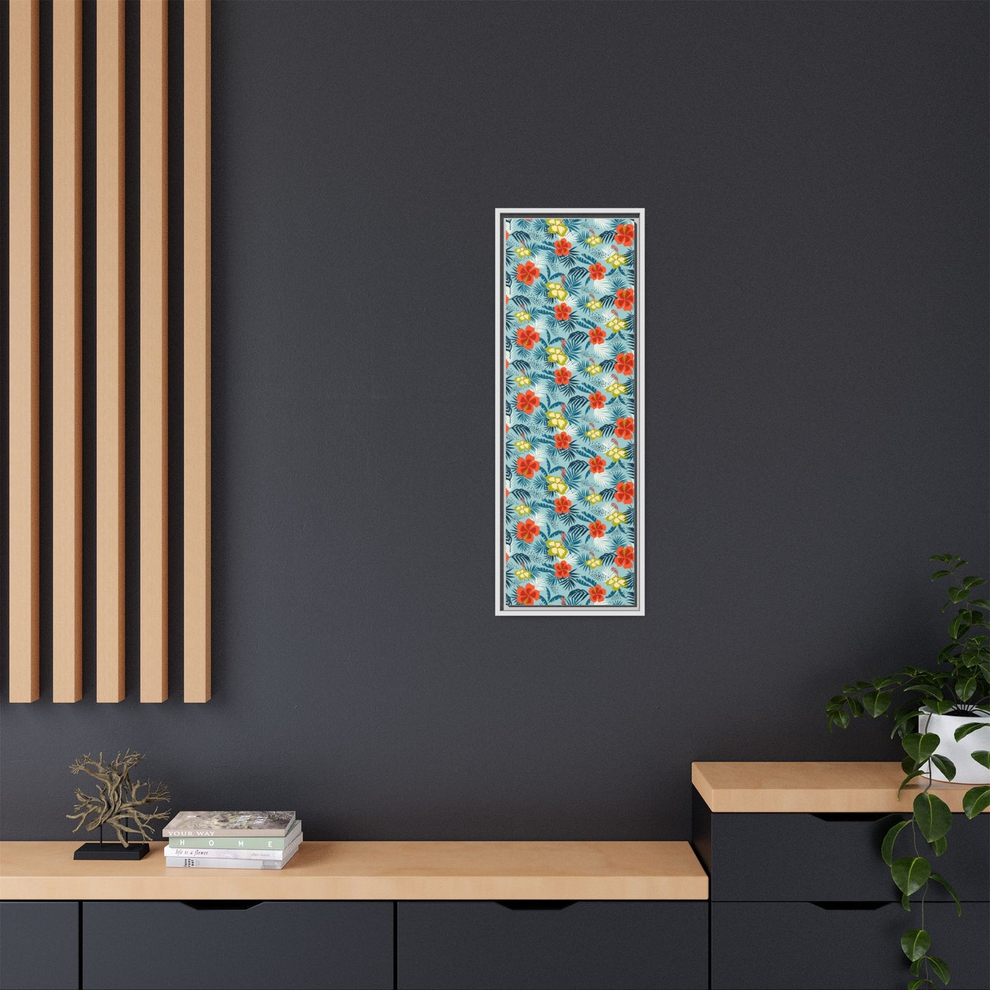 Tropical Summer Framed Matte Canvas Art