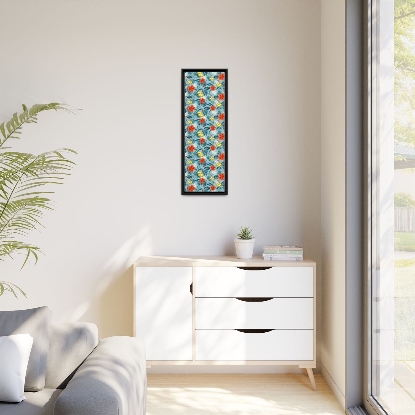 Tropical Summer Framed Matte Canvas Art