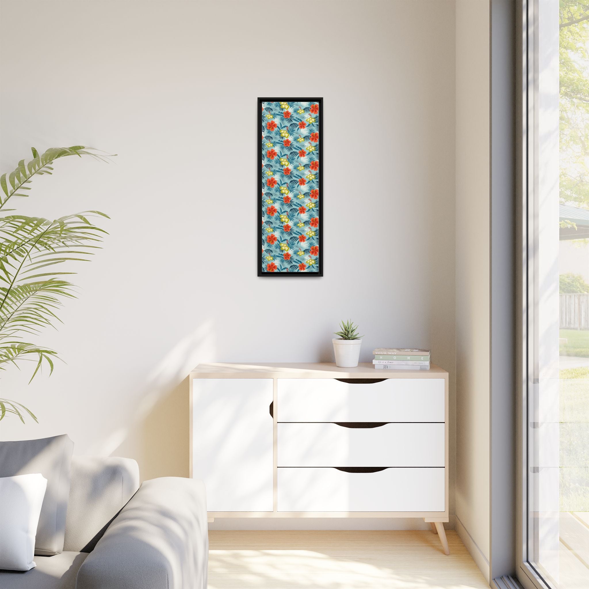 Tropical Summer Framed Matte Canvas Art