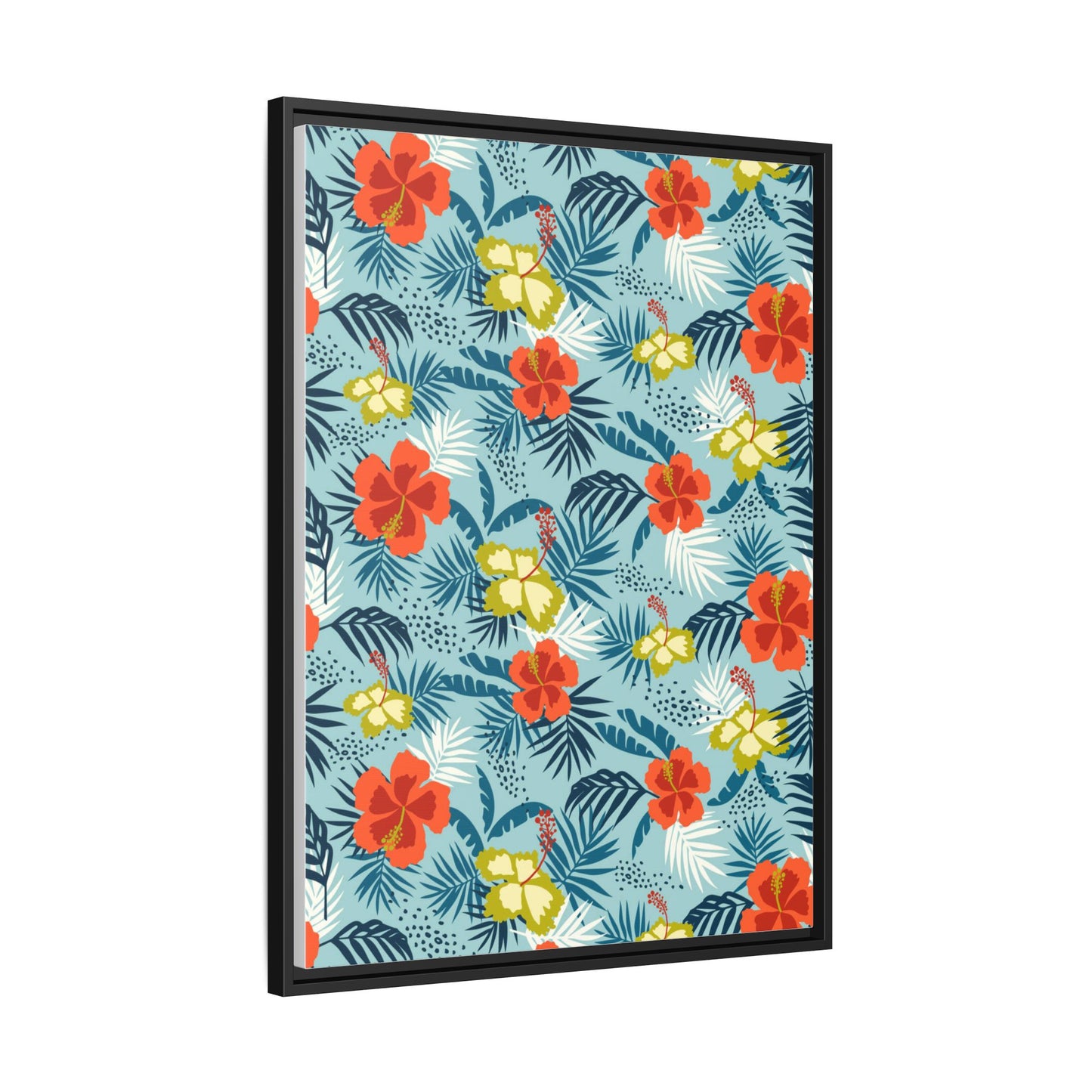 Tropical Summer Framed Matte Canvas Art